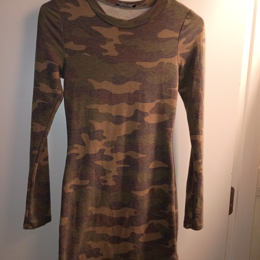 Fashion Nova Camouflage Pattern Dress